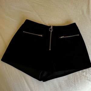 Black Velvet Mini Shorts